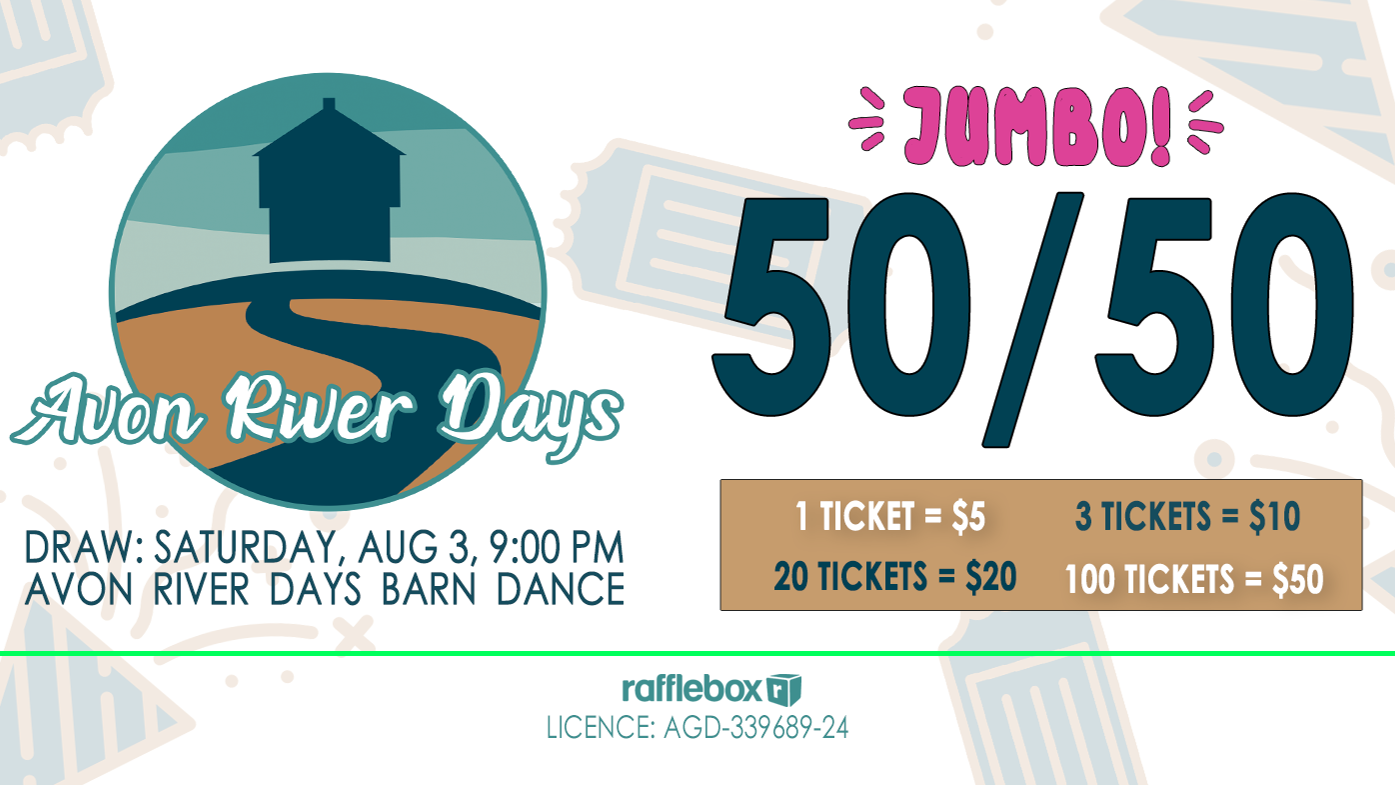 Avon River Days 50/50 Cash Raffle! - August 3rd | Rafflebox